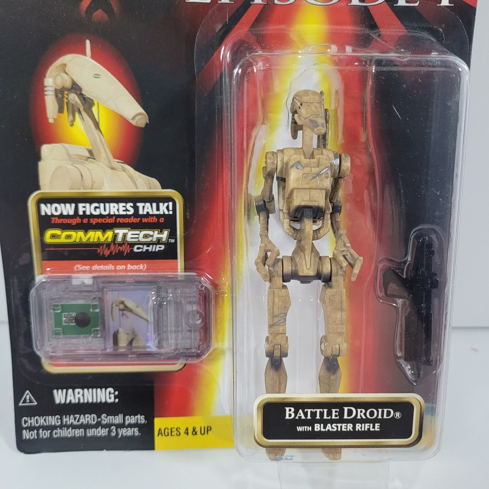 Star Wars Episode I Battle Droid Action Figure with Blaster Rifle Hasbro 1998 - Picture 3 of 8